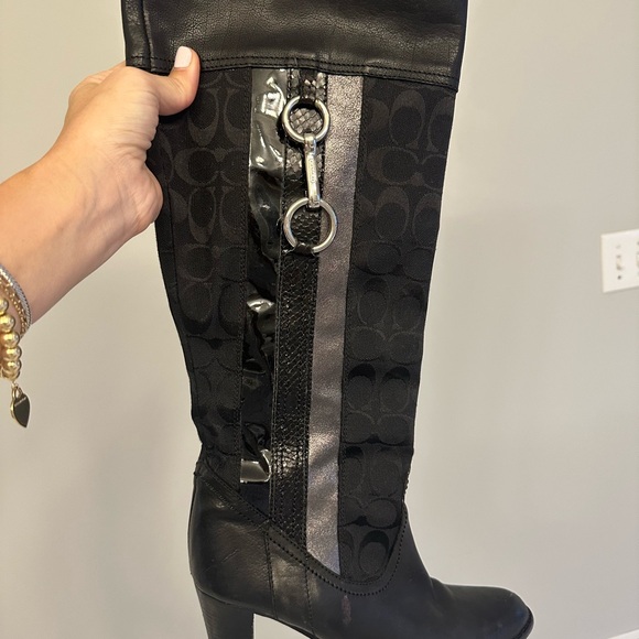 Coach - tall leather boots - size 10. Lots of life left, haven’t reached for - Picture 1 of 5
